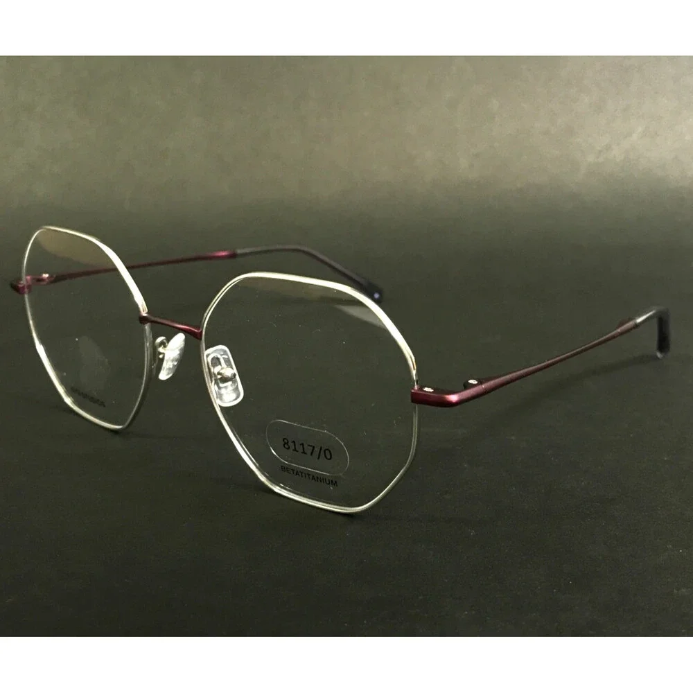Gigi Studios Eyeglasses Frames ALEGRIA 8117/0 Gray Matte Red Bordeaux 53-17-140